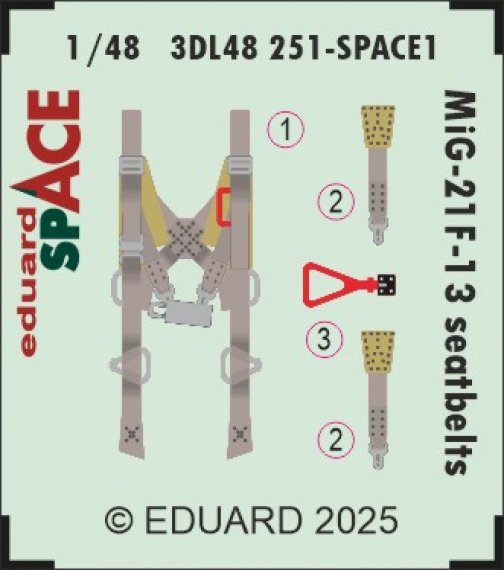 1/48 MiG-21F-13 seatbelts for Eduard