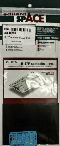 Eduard B-17F Seatbelts 1/48 for Revell Kit