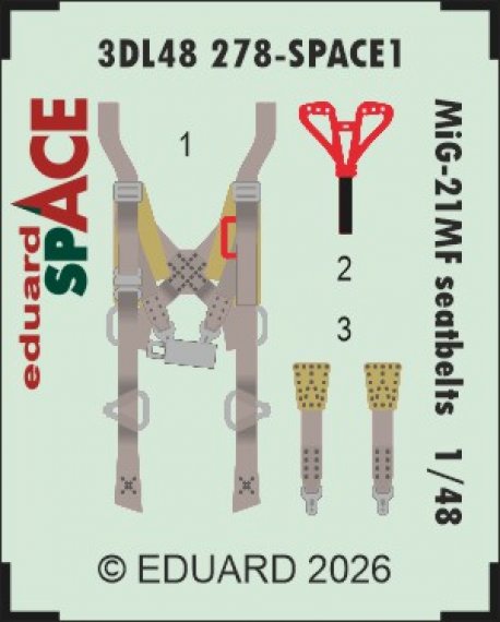 EDUARD Ceintures de S�curit� MiG-21MF 1/48
