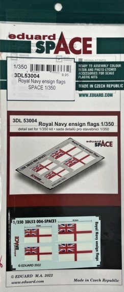 1/350 Royal Navy ensign flags SPACE decal