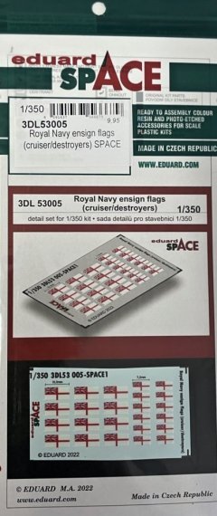 1/350 Royal Navy ensign flags decal