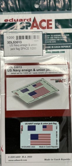 1/350 US Navy ensign & union jack flag