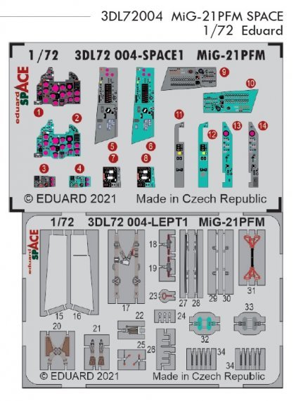 1/72 MiG-21PFM SPACE 3D
