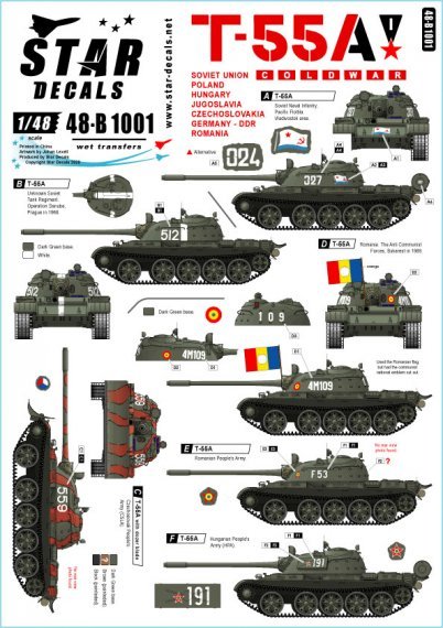 1/48 Soviet T-55A Tanks Part 1. Cold War.