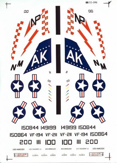 1/72 SECOND HAND  USN F-8 E Crusader