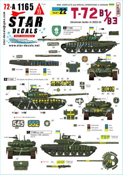 1/72 War in Ukraine Part 22. Ukrainian T-72B1 and T-72B3