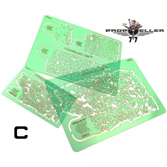 Airbrush Stencils for spraying stains SET C