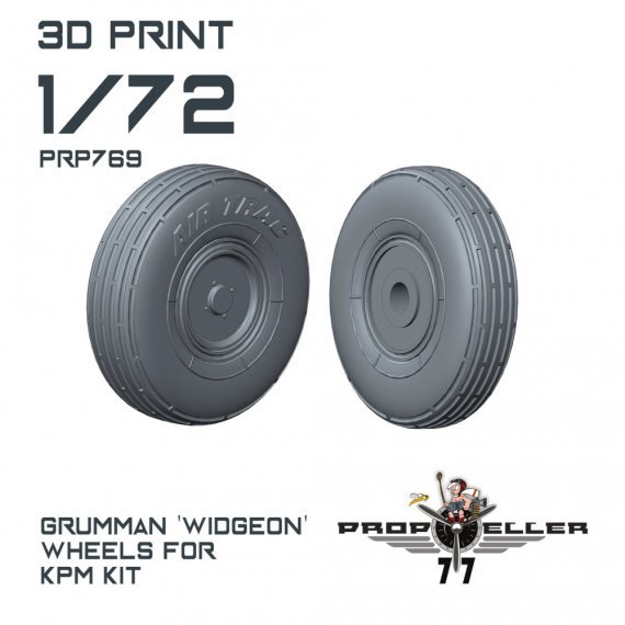 1/72 Gruman Widgeon wheels, 2 pcs. for KPM
