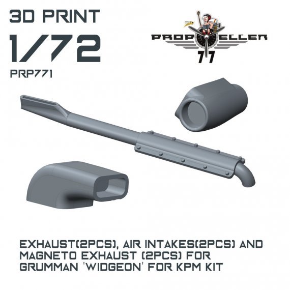 1/72 Gruman Widgeon exhaust,intakes,magneto for KPM
