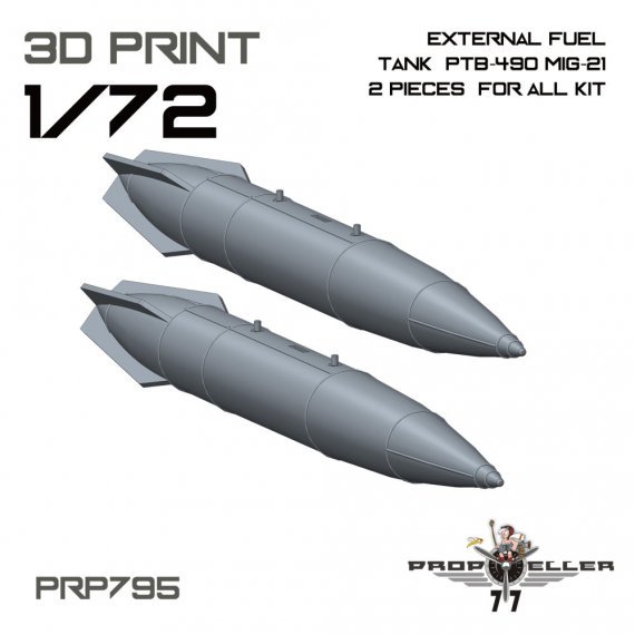 1/72 PTB-490 MiG-21 External fuel tanks.