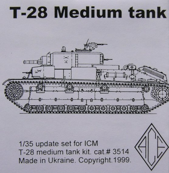1/35 Update set for T-28 Medium tank (ICM)