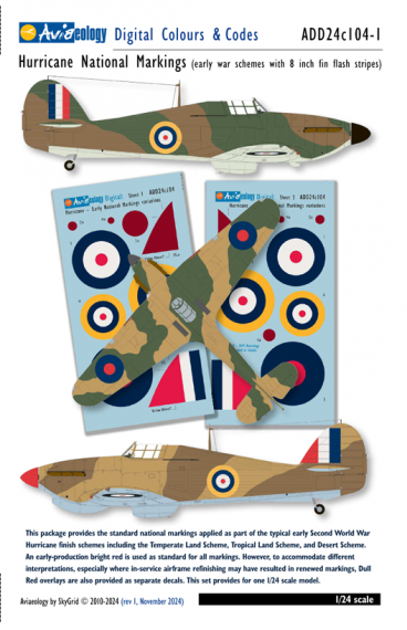 1/24 Hawker Hurricane National Markings early variation