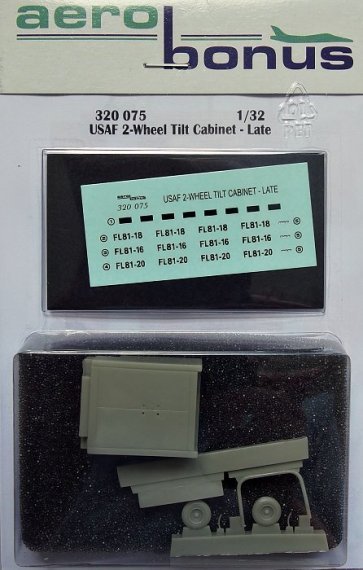 1/32 USAF 2-wheel tilt cabinet  late