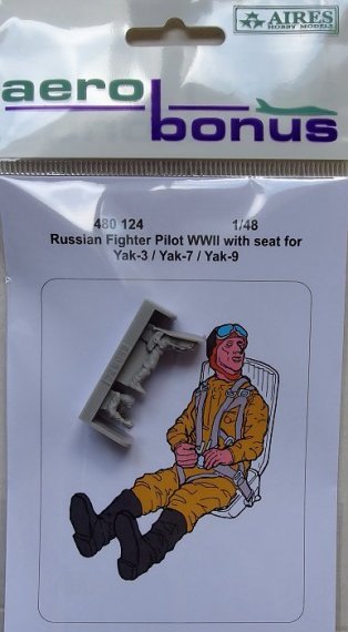 1/48 Russian Fighter Pilot with seat for Yak-3 / Yak-7 / Yak-9