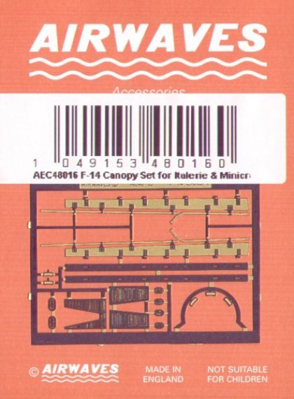 1/48 Grumman F-14 Tomcat canopy Set (Academy)