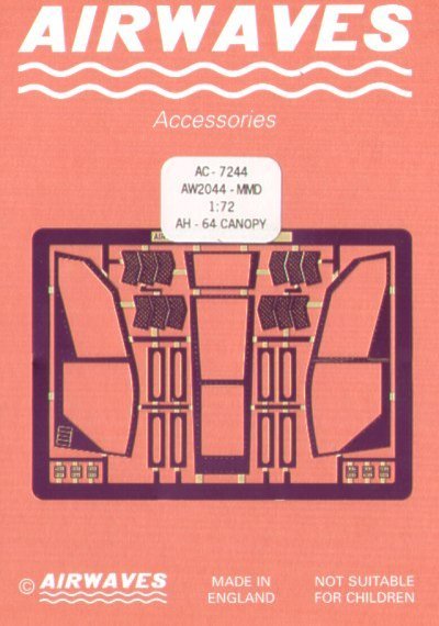 1/72 Boeing AH-64 Apache Canopy Detail (Italeri)