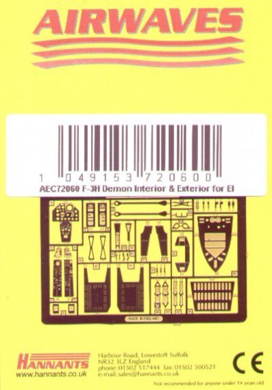 1/72 McDonnell F3H Demon interior/exterior (Emhar)