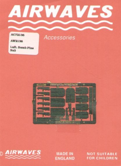 1/72 Luftwaffe Bomb Fins No.3