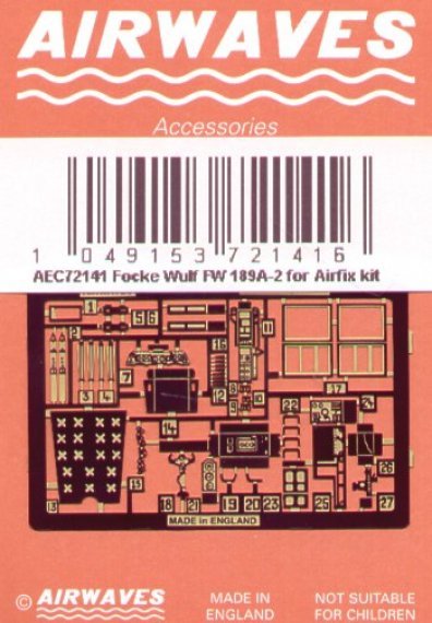 1/72 Focke-Wulf Fw 189A-2 (for Airfix)