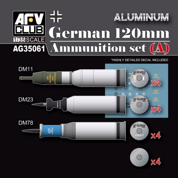 1/35 Modern German 120mm Tank Ammunition Set A