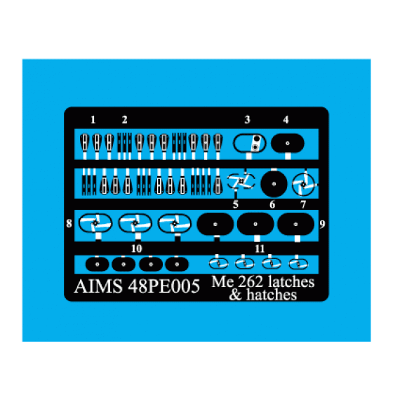 1/48 Messerschmitt Me-262 latches and hatches