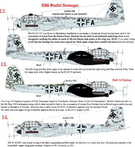 1/48 Junkers Ju-88G. 4R+BR Walter Briegleb 7./NJG 2, 4R+RB Njg 2