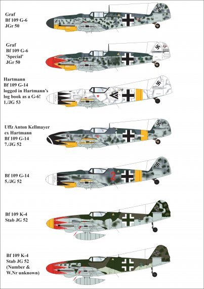1/72 Tulip Messerschmitt Bf-109G-6/Bf-109G-14/Bf-109K-4