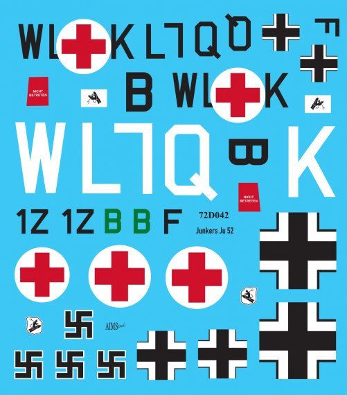 1/72 Junkers Ju-52/3m WL+KLQ Sanitatas Flugber.z.b.V Poland late