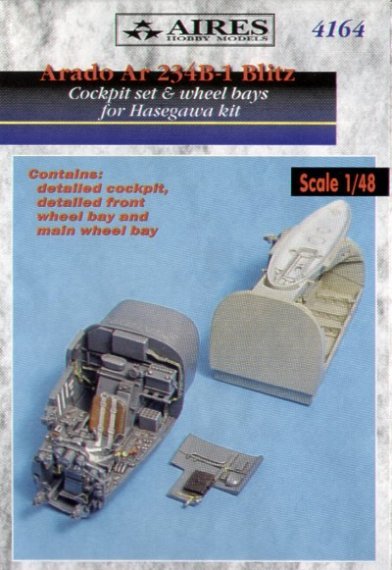 Aires Upgrade set: Ar 234B BLITZ wheel bay & cockpit set