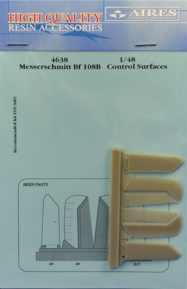 1/48 Bf 108B control surfaces