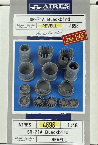 1/48 SR-71A Blackbird exhaust nozzles opened for Revell