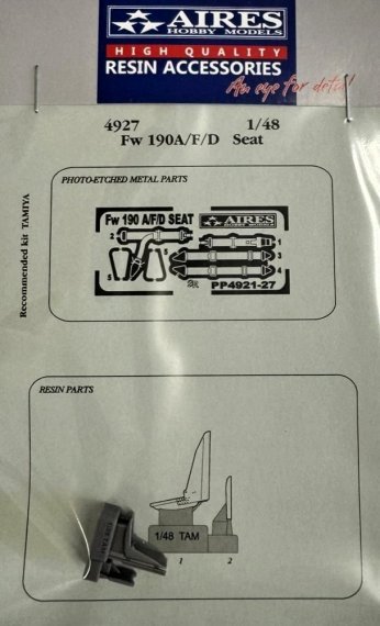 1/48 Fw 190A/F/D seat for Tamiya