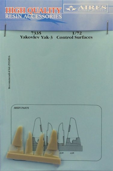 1/72 Yak-3 control surfaces