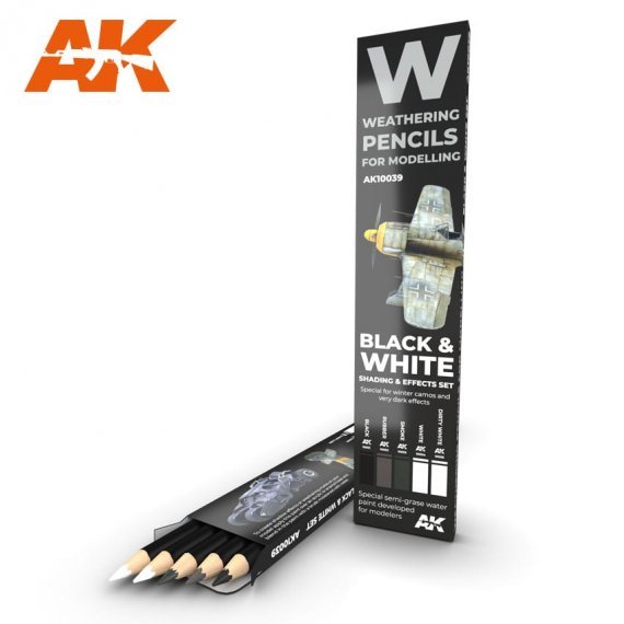 BLACK & WHITE: Shading & effects pencils set