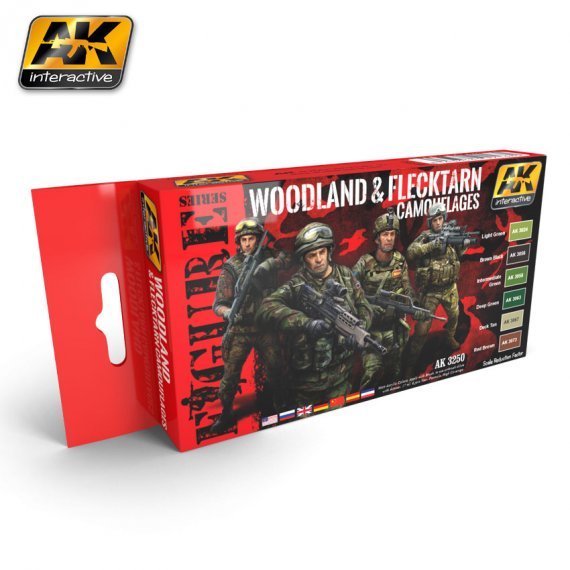 Woodland & Flecktarn camouflage color set