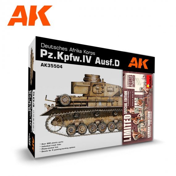1/35 Pz. Kpfw. Iv ausf. D afrika korps & german tank crew