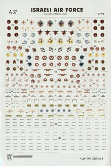 1/72 Recently discovered! Israeli Air Force. 20 different squadr