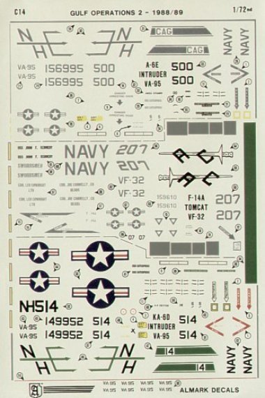 1/72 A-6E VA-95 Iranian Kill markings KA-6D VA-95 Persian gulf