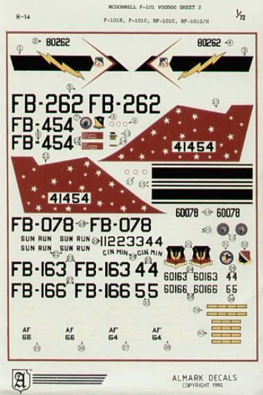 1/72 McDonnell F-101 decals