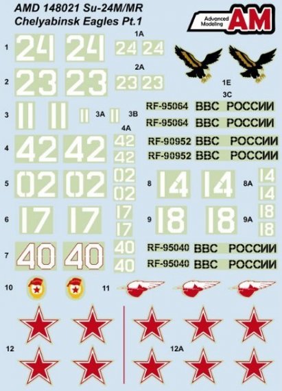 1/48 Decals Su-24M/MR Chelyabinsk Eagles Pt.1