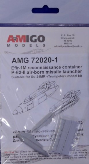 1/72 Efir-1M reconnaissance container with P-62-II launcher