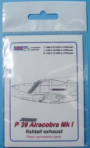 1/72 Bell P-39 Airacobra Mk.I fishtail exhaust