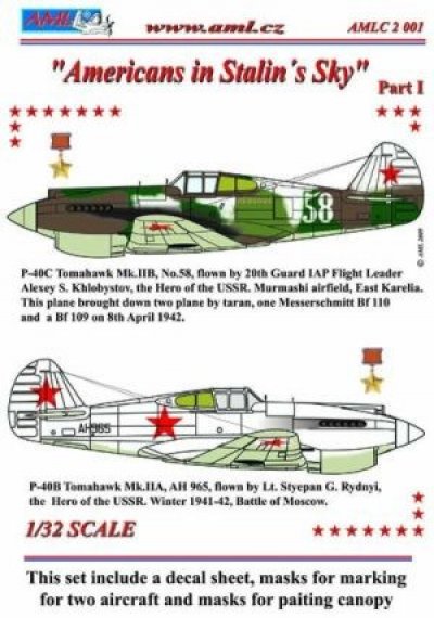 1/32 Curtiss P-40B Tomahawk/P-40C Americans in Stalins Sky