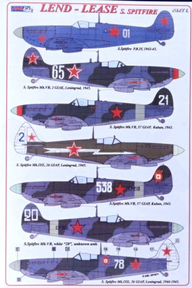 1/48 Decals S.Spitfire Lend-Lease Part I