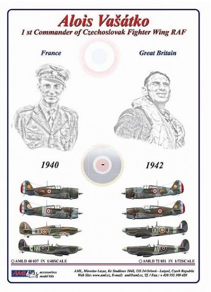 1/48 Decal A.Vasatko CZ Fighter Wing RAF