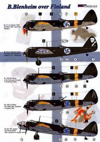 1/48 Blenheims over Finland Mk.I  BL-111, BL-117, BL-189, BL-201
