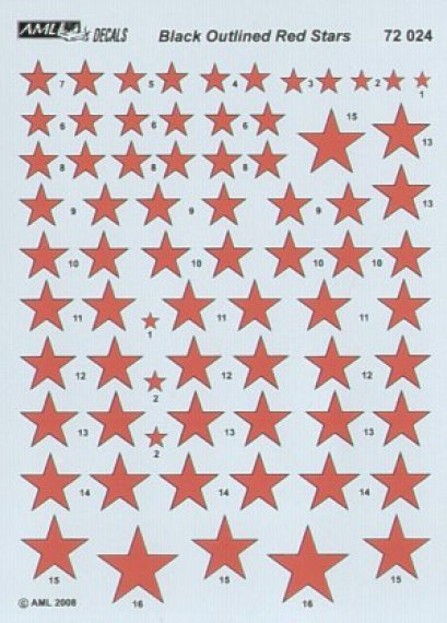 1/72 Soviet Stars in the Skies Pt 2. Red Stars Black Outline
