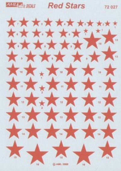 1/72 Soviet Stars in the Skies Pt 1. Red Stars in 16 sizes