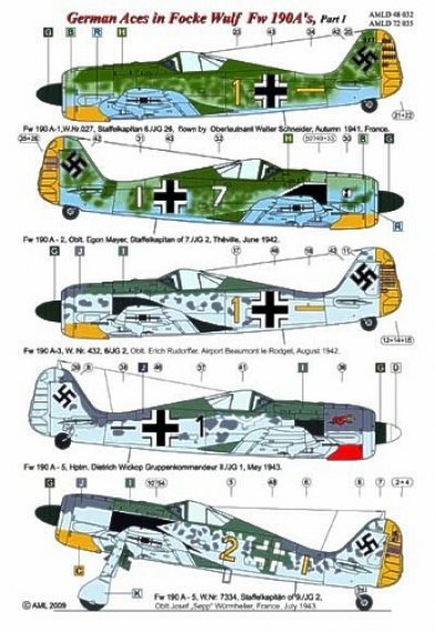 1/72 German Aces in Fw 190 A-1/2/3/5 Part I.