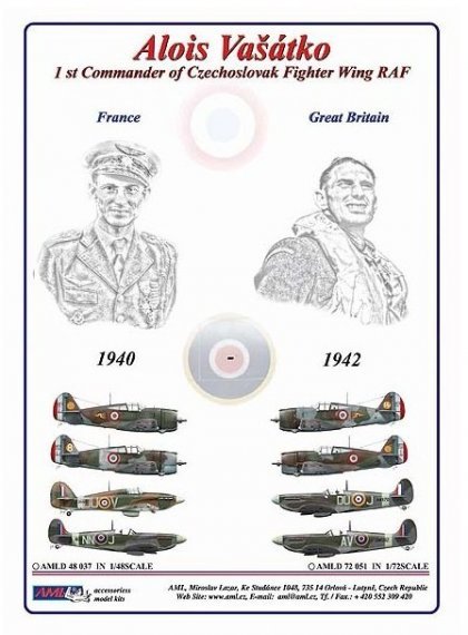 1/72 Decal A.Vasatko CZ Fighter Wing RAF